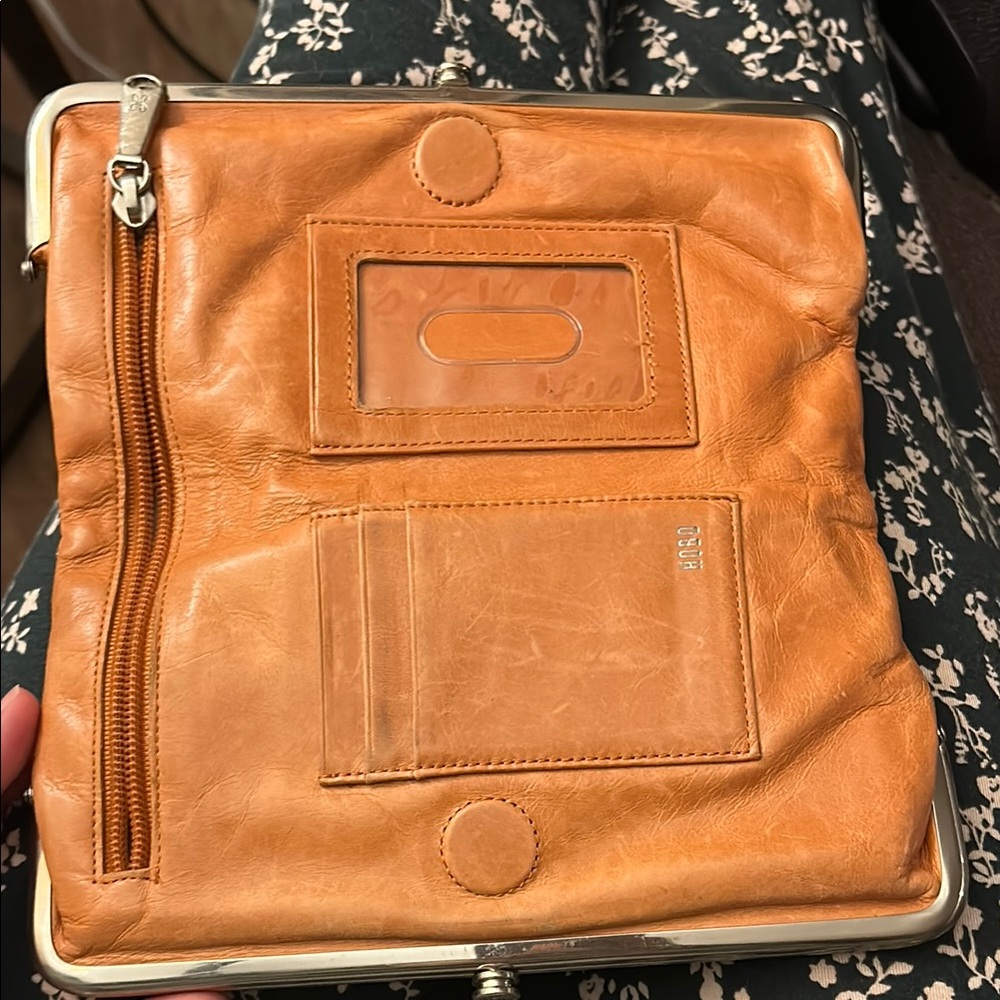 HOBO Orange Clutch Sleek Design Wristlet